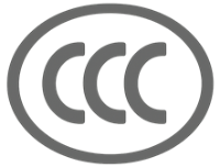 Gray logo with three curved lines inside a circular border